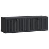 vidaXL Wall-Mounted TV Cabinet Black 59.5x41x30 cm Engineered Wood