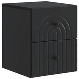vidaXL Muurbevestigde Nachttafel met lade 2 pcs Wit 33 x 34,5 x 40 cm