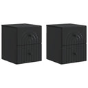 vidaXL Muurbevestigde Nachttafel met lade 2 pcs Wit 33 x 34,5 x 40 cm