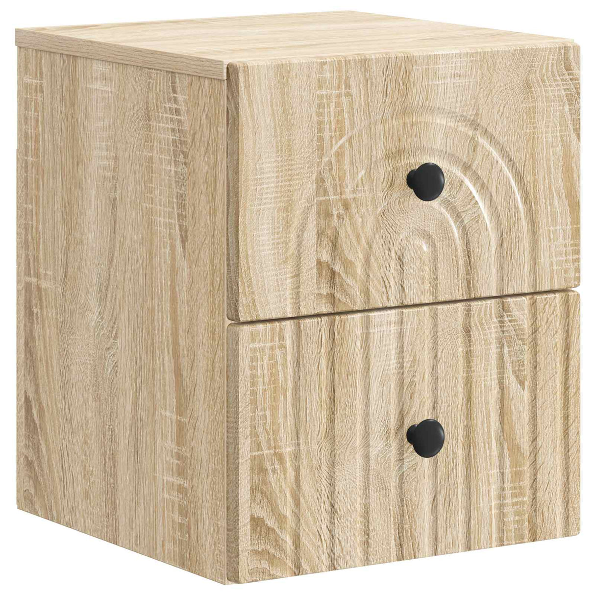 vidaXL Muurbevestigde Nachttafel met lade 2 pcs Wit 33 x 34,5 x 40 cm