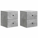 vidaXL Muurbevestigde Nachttafel met lade 2 pcs Wit 33 x 34,5 x 40 cm