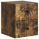 vidaXL Muurbevestigde Nachttafel met lade 2 pcs Wit 33 x 34,5 x 40 cm