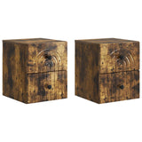 vidaXL Muurbevestigde Nachttafel met lade 2 pcs Wit 33 x 34,5 x 40 cm