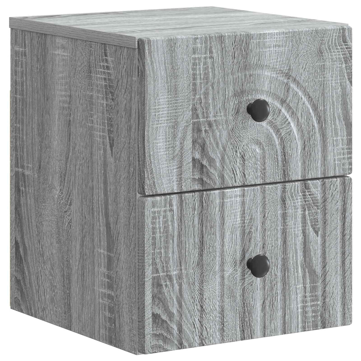 vidaXL Muurbevestigde Nachttafel met lade 2 pcs Wit 33 x 34,5 x 40 cm