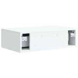 vidaXL Wandgemonteerde Zijtafel Wit 59 x 34,5 x 17 cm Bewerkt hout