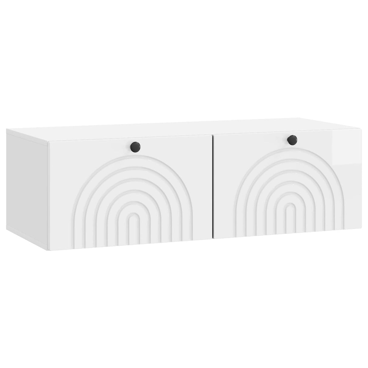 vidaXL Wandmontage TV-kast Zwart 59,5 x 41 x 30 cm Bewerkt hout