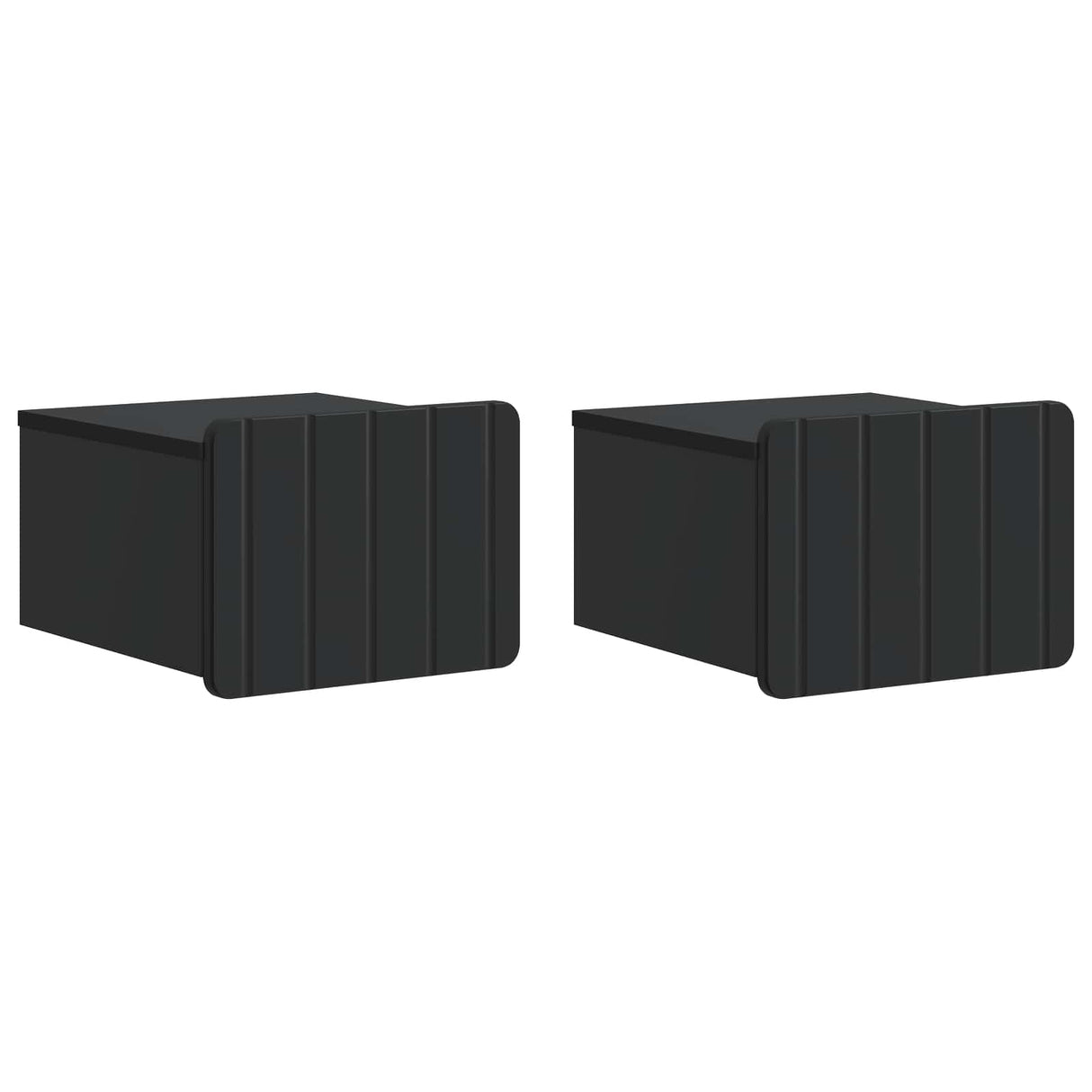 vidaXL Muurbevestigde Nachttafel met lade 2 pcs Wit 33 x 34,5 x 24 cm