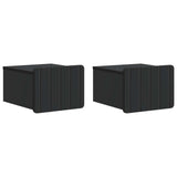 vidaXL Muurbevestigde Nachttafel met lade 2 pcs Wit 33 x 34,5 x 24 cm