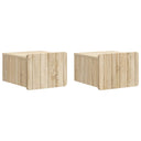 vidaXL Muurbevestigde Nachttafel met lade 2 pcs Wit 33 x 34,5 x 24 cm