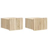 vidaXL Muurbevestigde Nachttafel met lade 2 pcs Wit 33 x 34,5 x 24 cm