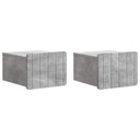 vidaXL Muurbevestigde Nachttafel met lade 2 pcs Wit 33 x 34,5 x 24 cm