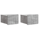 vidaXL Muurbevestigde Nachttafel met lade 2 pcs Wit 33 x 34,5 x 24 cm