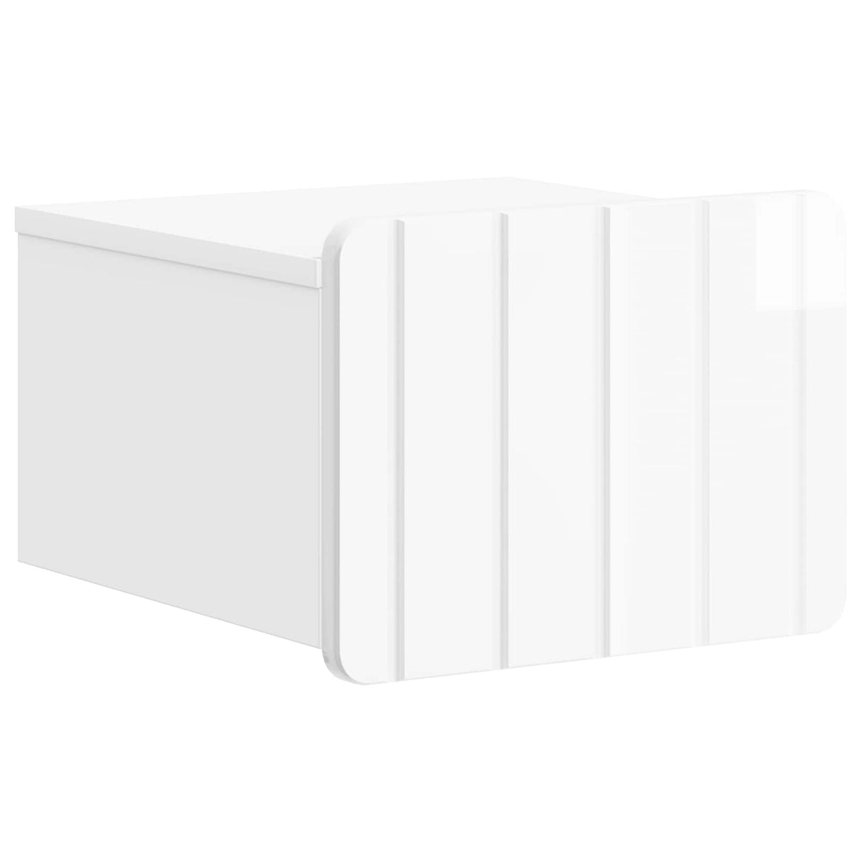 vidaXL Muurbevestigde Nachttafel met lade 2 pcs Wit 33 x 34,5 x 24 cm