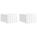 vidaXL Muurbevestigde Nachttafel met lade 2 pcs Wit 33 x 34,5 x 24 cm