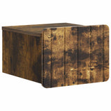 vidaXL Muurbevestigde Nachttafel met lade 2 pcs Wit 33 x 34,5 x 24 cm