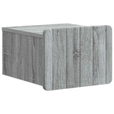 vidaXL Muurbevestigde Nachttafel met lade 2 pcs Wit 33 x 34,5 x 24 cm
