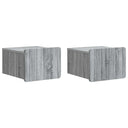vidaXL Muurbevestigde Nachttafel met lade 2 pcs Wit 33 x 34,5 x 24 cm