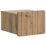 vidaXL Muurbevestigde Nachttafel met lade 2 pcs Wit 33 x 34,5 x 24 cm