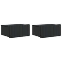 vidaXL Muurbevestigde Nachttafel met lade 2 pcs Wit 49 x 34,5 x 24 cm