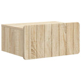 vidaXL Muurbevestigde Nachttafel met lade 2 pcs Wit 49 x 34,5 x 24 cm