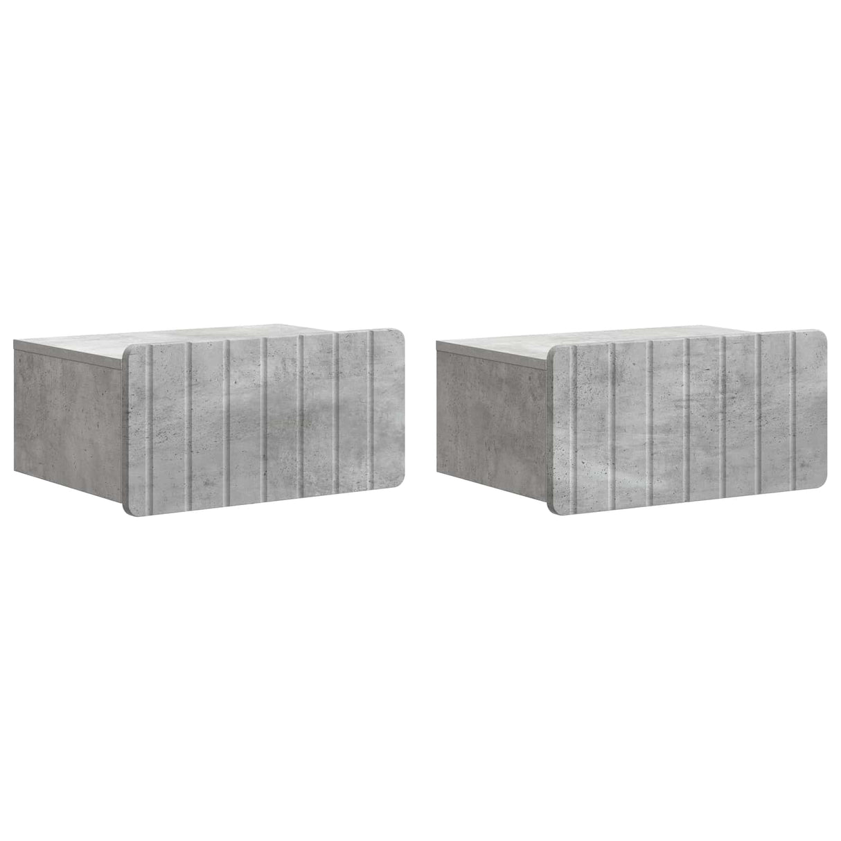 vidaXL Muurbevestigde Nachttafel met lade 2 pcs Wit 49 x 34,5 x 24 cm