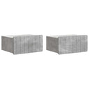 vidaXL Muurbevestigde Nachttafel met lade 2 pcs Wit 49 x 34,5 x 24 cm