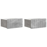 vidaXL Muurbevestigde Nachttafel met lade 2 pcs Wit 49 x 34,5 x 24 cm