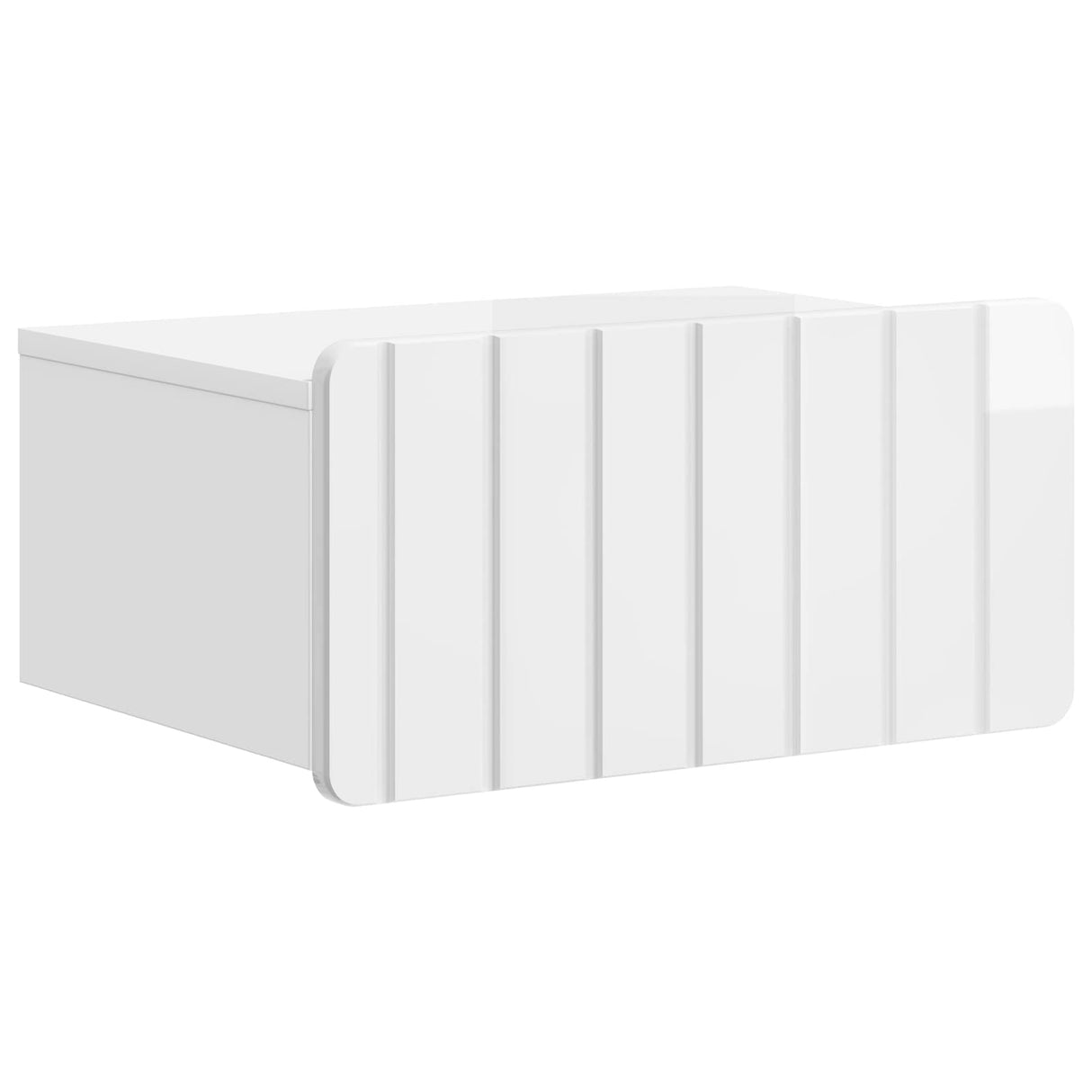 vidaXL Muurbevestigde Nachttafel met lade 2 pcs Wit 49 x 34,5 x 24 cm