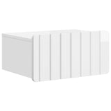 vidaXL Muurbevestigde Nachttafel met lade 2 pcs Wit 49 x 34,5 x 24 cm