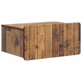 vidaXL Muurbevestigde Nachttafel met lade 2 pcs Wit 49 x 34,5 x 24 cm