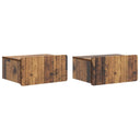 vidaXL Muurbevestigde Nachttafel met lade 2 pcs Wit 49 x 34,5 x 24 cm