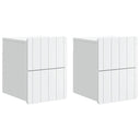 vidaXL Wall-Mounted Nightstand with Drawer 2 pcs White 33 x 34.5 x 43 cm