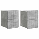 vidaXL Wall-Mounted Nightstand with Drawer 2 pcs White 33 x 34.5 x 43 cm