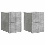 vidaXL Wall-Mounted Nightstand with Drawer 2 pcs White 33 x 34.5 x 43 cm