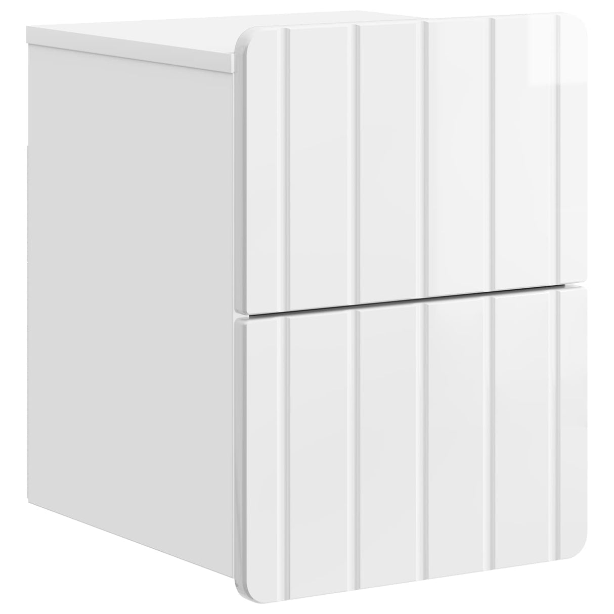 vidaXL Wall-Mounted Nightstand with Drawer 2 pcs White 33 x 34.5 x 43 cm