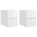 vidaXL Wall-Mounted Nightstand with Drawer 2 pcs White 33 x 34.5 x 43 cm