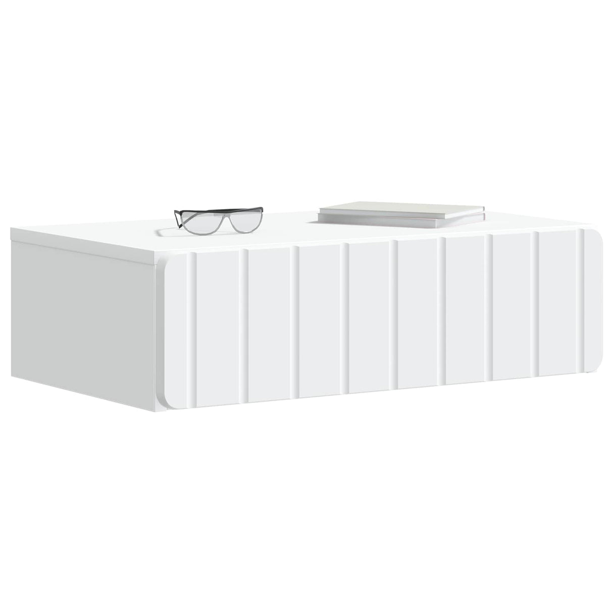 vidaXL Wall-Mounted Side Table White 59 x 34.5 x 17 cm Engineered Wood