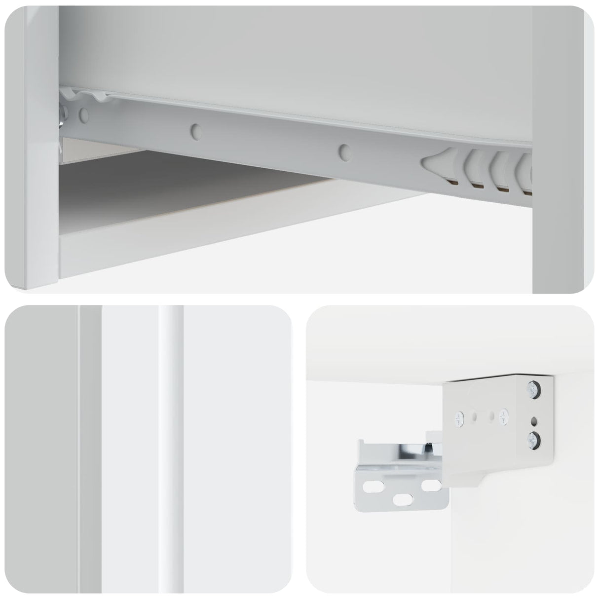vidaXL Wall-Mounted Side Table White 59 x 34.5 x 17 cm Engineered Wood