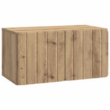 vidaXL Wall-Mounted TV Cabinet Black 59.5x41x30 cm Engineered Wood