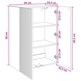vidaXL Wandkast Wit 66 x 34,5 x 90 cm Bewerkt hout