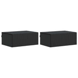 vidaXL Muurbevestigde Nachttafel met lade 2 pcs Wit 49 x 34,5 x 20 cm