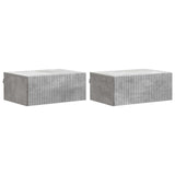 vidaXL Muurbevestigde Nachttafel met lade 2 pcs Wit 49 x 34,5 x 20 cm