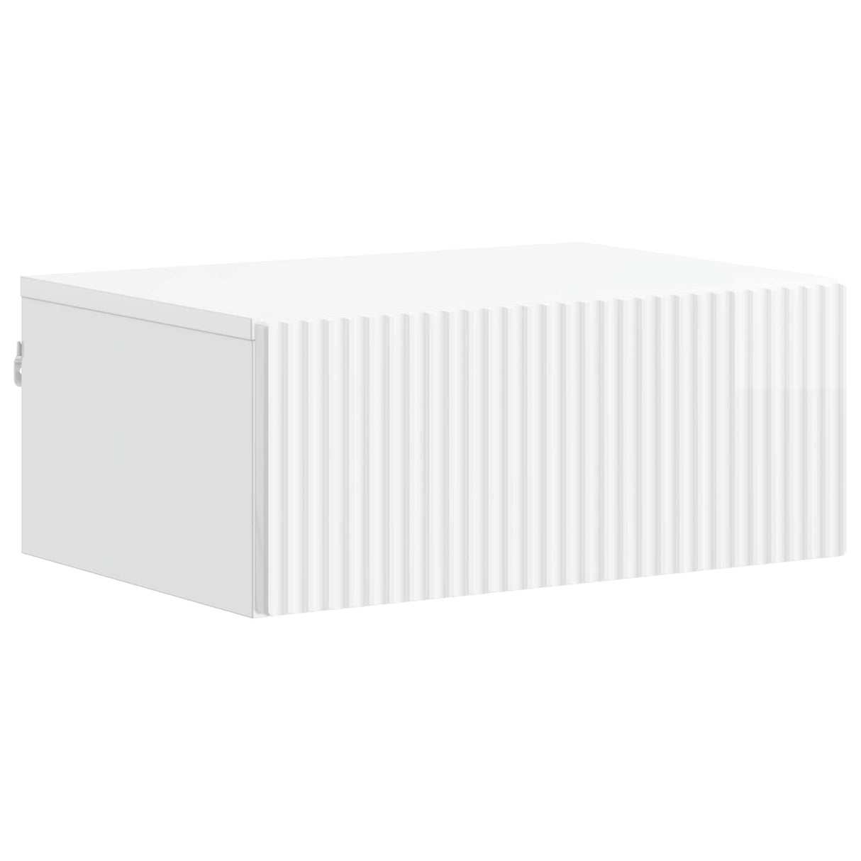 vidaXL Muurbevestigde Nachttafel met lade 2 pcs Wit 49 x 34,5 x 20 cm