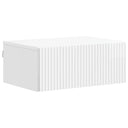 vidaXL Wall-Mounted Bedside Table with Drawer 2 pcs White 49 x 34.5 x 20 cm