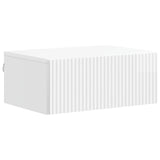 vidaXL Muurbevestigde Nachttafel met lade 2 pcs Wit 49 x 34,5 x 20 cm