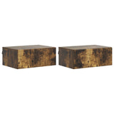 vidaXL Muurbevestigde Nachttafel met lade 2 pcs Wit 49 x 34,5 x 20 cm