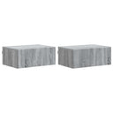 vidaXL Muurbevestigde Nachttafel met lade 2 pcs Wit 49 x 34,5 x 20 cm
