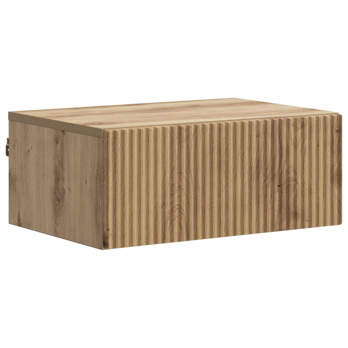 vidaXL Muurbevestigde Nachttafel met lade 2 pcs Wit 49 x 34,5 x 20 cm