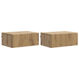 vidaXL Muurbevestigde Nachttafel met lade 2 pcs Wit 49 x 34,5 x 20 cm