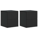 vidaXL Muurbevestigde Nachttafel met lade 2 pcs Wit 33 x 34,5 x 40 cm